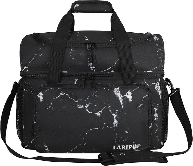 LARIPOP 2 Ball Bowling Bag, Double Bowling Ball Bag with Dual Padded Holder & Shoe Compartment- Fits Shoes Up to Mens Size 16 - Image 1
